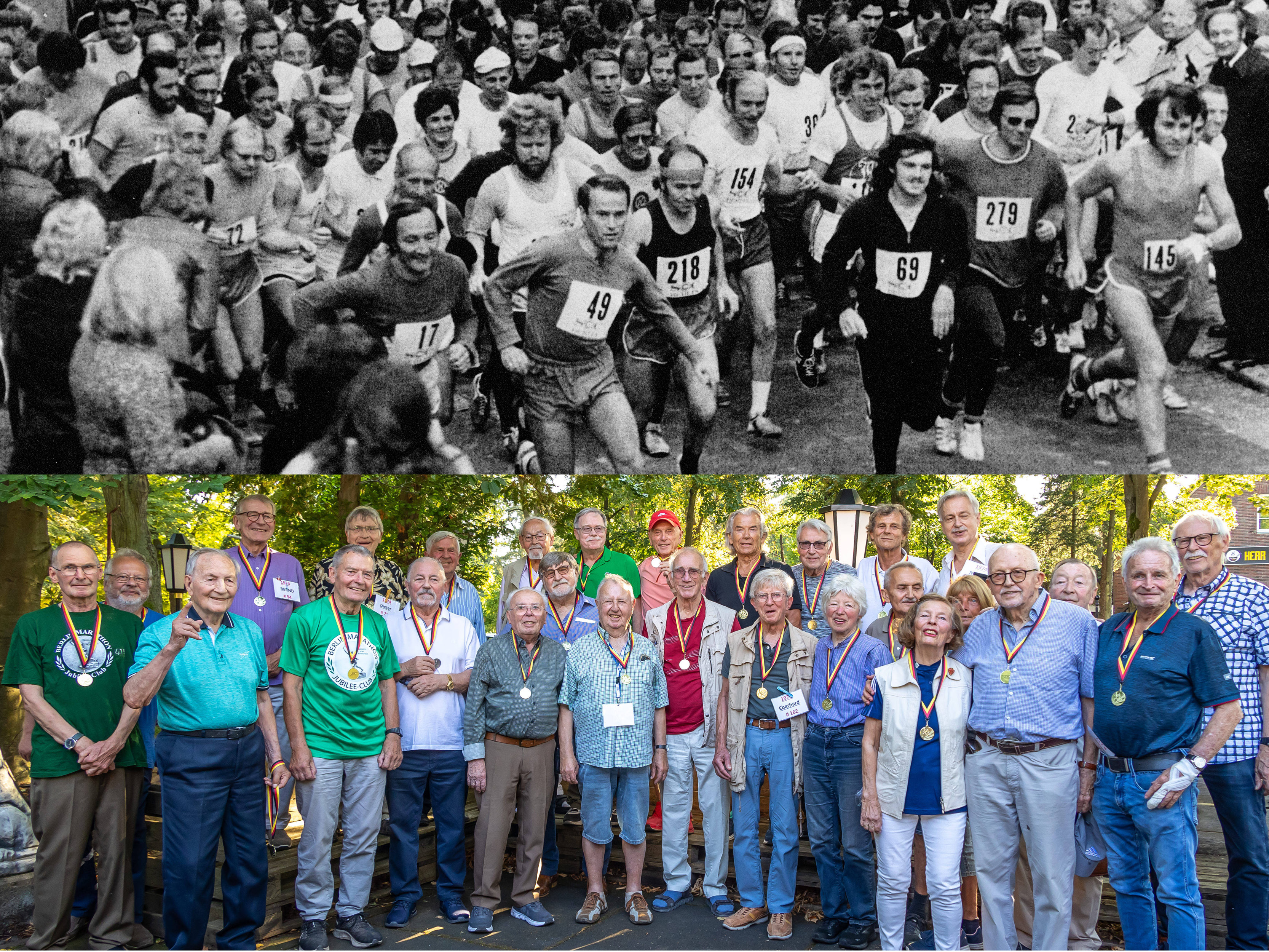 50. BMW BerlinMarathon Mit über 80 Jahren Vier, die schon 1974